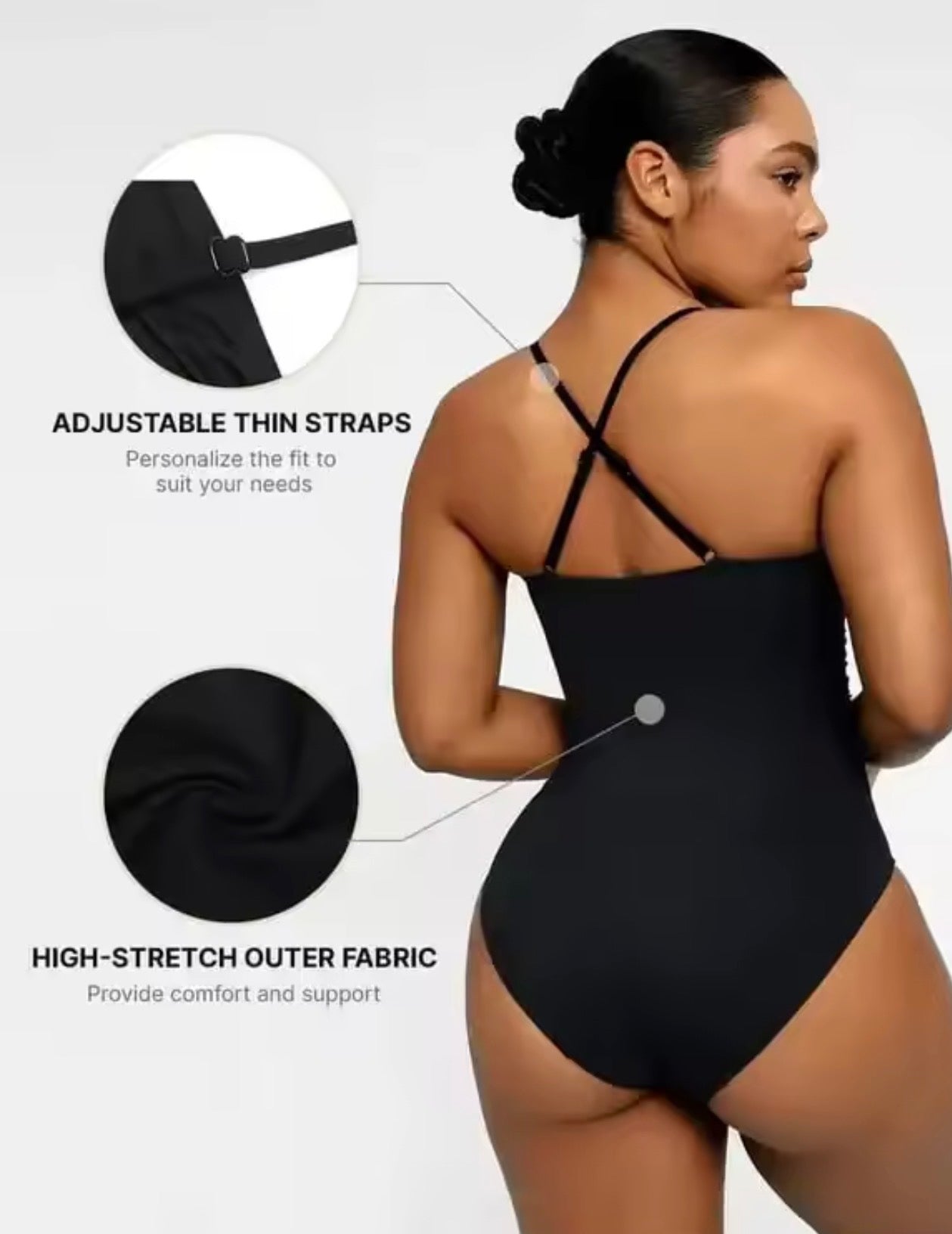 GlowFit U-Ring Cut-Out Shaping Swimsuit — Tummy Control One Piece