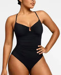 GlowFit U-Ring Cut-Out Shaping Swimsuit — Tummy Control One Piece