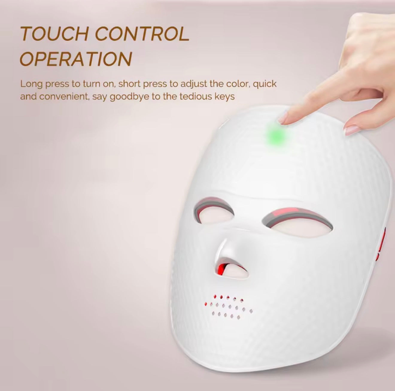 ProGlow 7-Color LED Red Light Therapy Face Mask