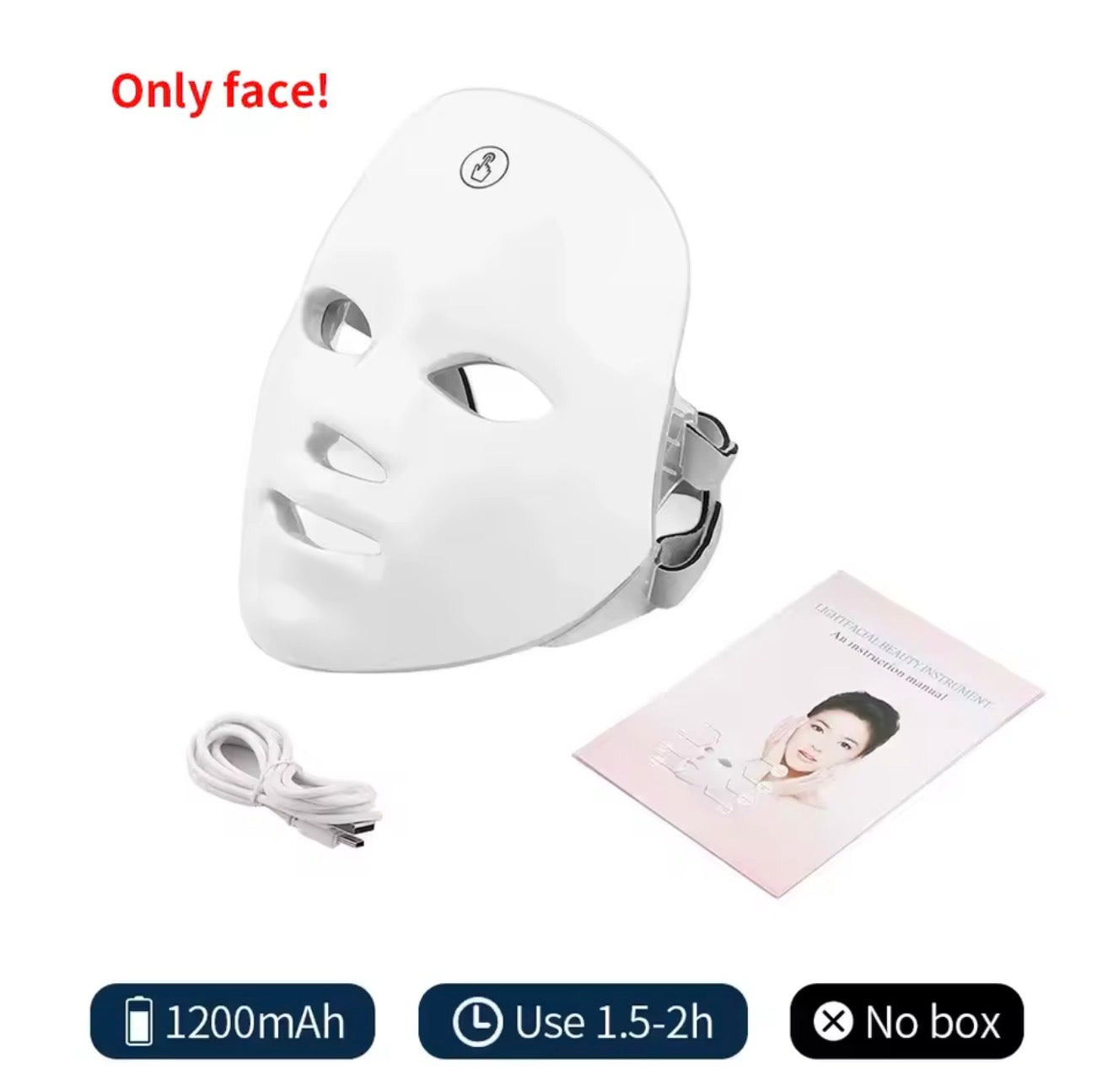 ProGlow 7-Color LED Red Light Therapy Face Mask